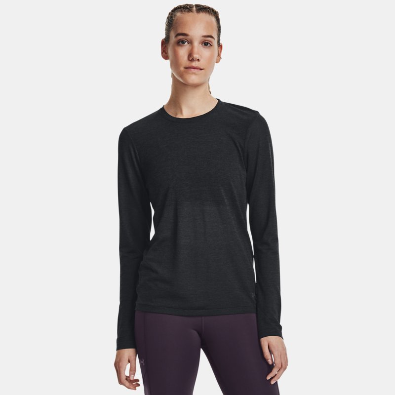 Women's Under Armour Seamless Stride Long Sleeve Black / Reflective XS